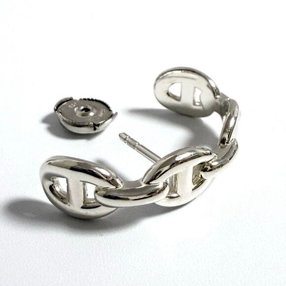 HERMES Silver Earrings - Picture 1 of 10